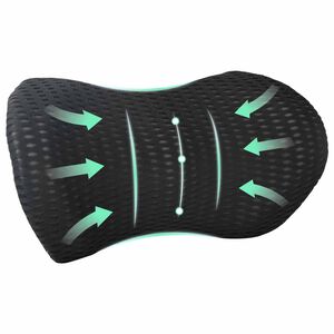 vidaXL Kopfkissen mit Kissen Schwarz 47 x 24 x 13 cm 4D Mesh