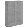 vidaXL B&uuml;cherschrank Betongrau 82,5x30,5x115 cm Holzwerkstoff