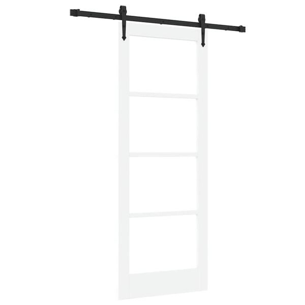 vidaXL Schiebetür ORKDAL Weiß 78 x 202 cm Massivholz Kiefer und Glas