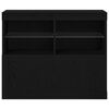 vidaXL LED-Sideboard Schwarz 81 x 37 x 66,5 cm Holzwerkstoff