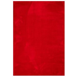 vidaXL Teppich HUARTE Kurzflor Weich und Waschbar Rot 140x200 cm