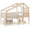 vidaXL Hochbett mit Dach 90x200 cm Massivholz Kiefer