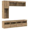vidaXL TV-Schr&auml;nk 7 pcs Artisan-Eiche Holzwerkstoff