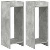 vidaXL Pflanzenst&auml;nder 2 pcs Betongrau 30 x 30 x 80 cm Holzwerkstoff