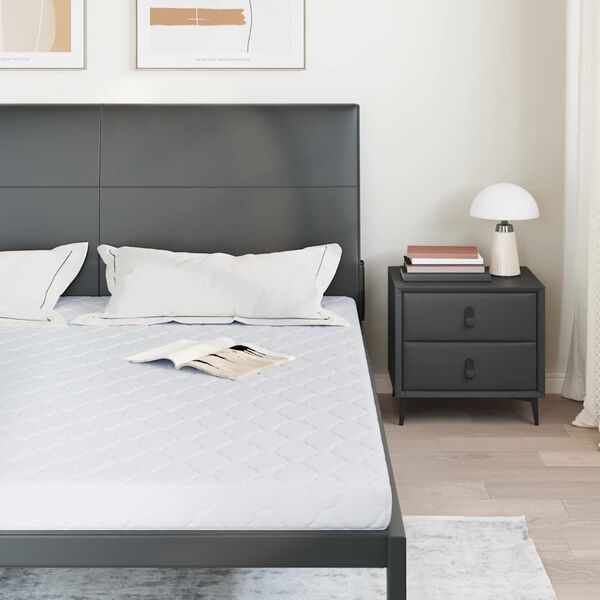 vidaXL Matratze Wei&szlig; 200 x 200 cm Jacquard-Stoff