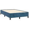 vidaXL Boxspringbett mit Matratze & LED Dunkelblau 120x190 cm Samt