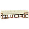 vidaXL Outdoor-Sofagarnitur mit Kissen 6 pcs Natur und Creme
