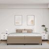 vidaXL Bettrahmen mit Matratze Cappuccino 200 x 200 cm Stoff