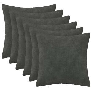 vidaXL Kissen 6 stk. HEERLEN Anthrazit 30 x 30 cm Mikrofaser Fleece