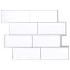 vidaXL U-Bahn-Fliese 50 pcs Wei&szlig; Grau 29 x 21 cm Polyurethan und PET