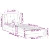 vidaXL Bettgestell ohne Matratze "Zadar" Braun 90x190 cm Kunstleder