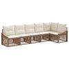 vidaXL Gartensofa-set 6 pcs Beige Poly-Rattan