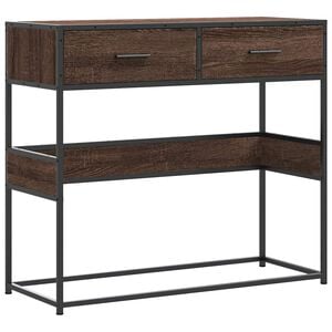vidaXL Konsolentisch Braun Eichen-Optik 90x35x80 cm Holzwerkstoff