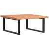 vidaXL Waschbeckenregal Wandmontage Stahl und Massivholz Buche