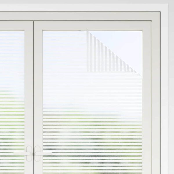 vidaXL Selbstklebende Fensterfolie Matte Streifen 90 x 500 cm PVC