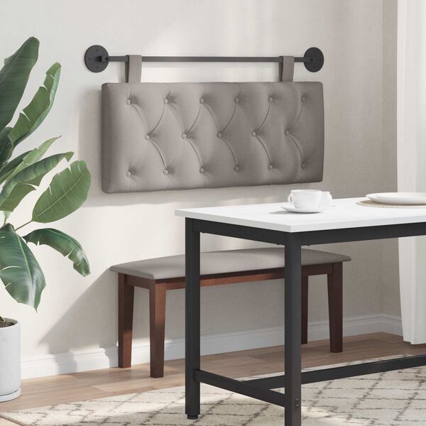 vidaXL H&auml;ngevorderseite Wandmontiert Taupe 110 x 55 x 7 cm Stoff