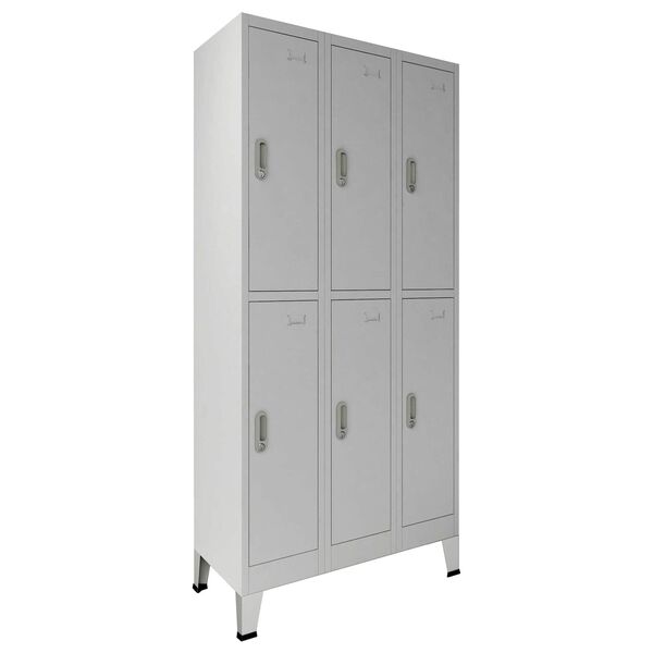 vidaXL Schlie&szlig;fachschrank Grau 45 x 90 x 180 cm