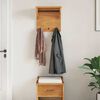 vidaXL Wandgarderobe SANDNES 43x30x42 cm Massivholz Kiefer