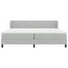 vidaXL Boxspringbett mit Matratze Hellgrau 200 x 200 cm Samt