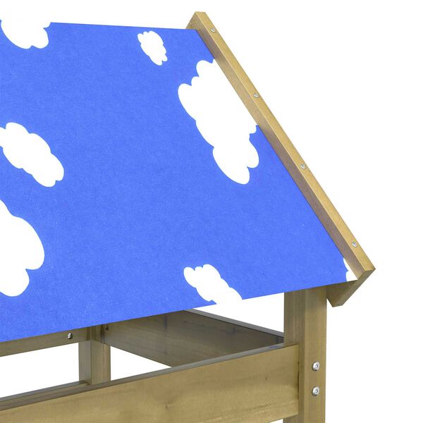 vidaXL Spielturm Braun 52.5 x 85 x 239 cm Massives impr&auml;gniertes Holz