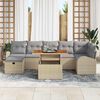 vidaXL Garten-Sofa-Set 8 pcs Beige Poly-Rattan