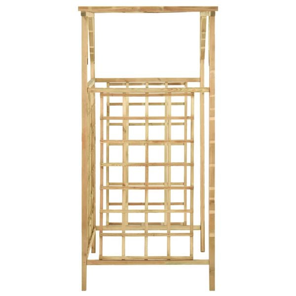 vidaXL Pergola f&uuml;r 2 M&uuml;lltonnen Kiefernholz Impr&auml;gniert