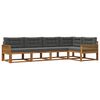 vidaXL Outdoor-Sofagarnitur 5 stk. Natur und Anthrazit