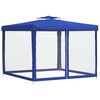 vidaXL Pavillon mit Doppeldach Blau 3x3x2,68 m Stoff