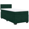 vidaXL Boxspringbett mit Matratze Dunkelgrün 90x190 cm Samt