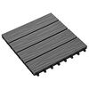 vidaXL Terrassenfliese 3D-Design 11 stk. Grau 30 x 30 cm WPC