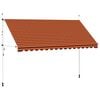 vidaXL Einziehbare Markise Handbetrieben 400 cm Orange und Braun
