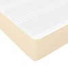 vidaXL Boxspringbett mit Matratze Creme 100x200 cm Stoff