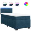vidaXL Boxspringbett mit Matratze Blau 90x190 cm Samt