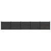 vidaXL Zaunelement 5 pcs WPC und Aluminium Schwarz