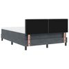 vidaXL Boxspringbett mit Matratze Dunkelgrau 140 x 190 cm Samt