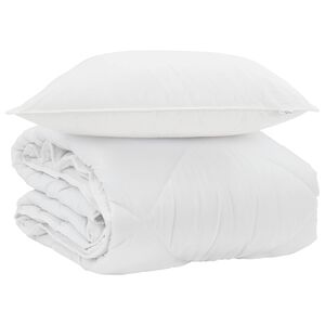 vidaXL Sommerdecke mit Kissen 2 Stk. Wei&szlig; Mikrofaser