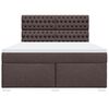 vidaXL Boxspringbett mit Matratze Dunkelbraun 180x200 cm Stoff