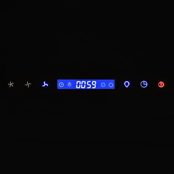 vidaXL Wandhaube Edelstahl 756 m³/h 60 cm Schwarz