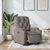 vidaXL Relaxsessel Elektrisch Taupe Stoff