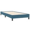 vidaXL Boxspringbett mit Matratze Dunkelblau 90x220 cm Samt