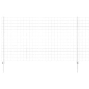 vidaXL Zaun mit Pfosten Silber