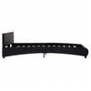 vidaXL Bettgestell mit LED Schwarz Kunstleder 140&times;200 cm