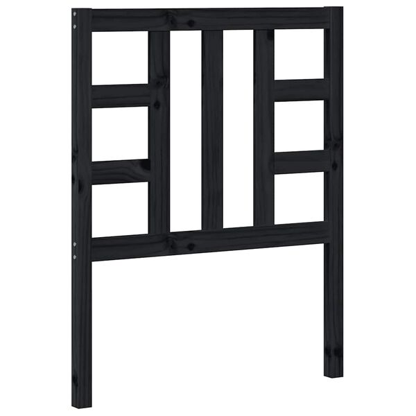 vidaXL Kopfteil Schwarz 81x4x100 cm Massivholz Kiefer
