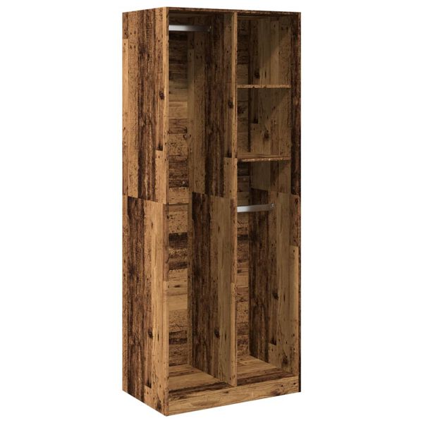 vidaXL Kleiderschrank Altholz-Optik 80x50x200 cm Holzwerkstoff