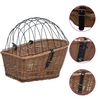 vidaXL Fahrrad-Gep&auml;cktr&auml;gerkorb mit Deckel 55&times;31&times;36 cm Natur Weide