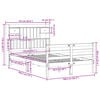 vidaXL Massivholzbett mit Regal ohne Matratze 135x190 cm Kiefernholz