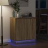 vidaXL LED-Sideboard Sonoma-Eiche 71 x 34,5 x 75 cm Holzwerkstoff