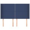 vidaXL Kopfteil mit Ohren Blau 147x16x118/128 cm Stoff