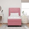 vidaXL Boxspringbett mit Matratze Rosa 200 x 100 cm Polyester