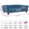 vidaXL Hundebett Blau 95x55x30 cm Samt